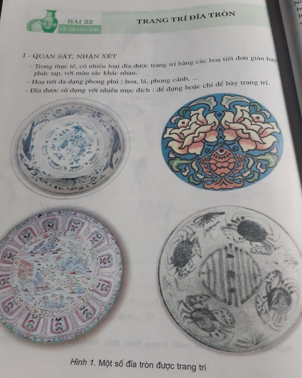 Bài 22 Trang trí đĩa tròn  Mĩ thuật 7  Mã Hoàng Thao  Thư viện  Elearning
