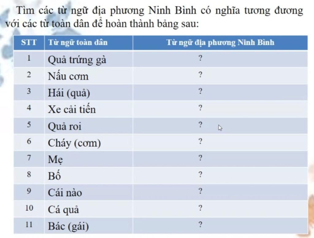 Từ Ngữ Địa Phương Ninh Bình: Tìm Hiểu Về Các Thuật Ngữ Độc Đáo