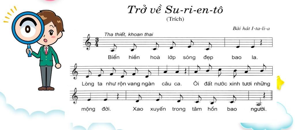 Chỉ Cần Chép Nốt Nhạc Và Lời Thôi Ạ , Lm Ơn Giúp Mình Vớitrở Về Su-Ri-En-Tô  (Trích) Bài Hát L-Ta-Li-A Tha Thiết, Khoan Thai Biển Hiền Hoà Lớp Sóng Đẹp  Bao