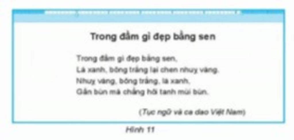 Bạn Minh đã soạn thảo một câu ca dao như thế nào?
