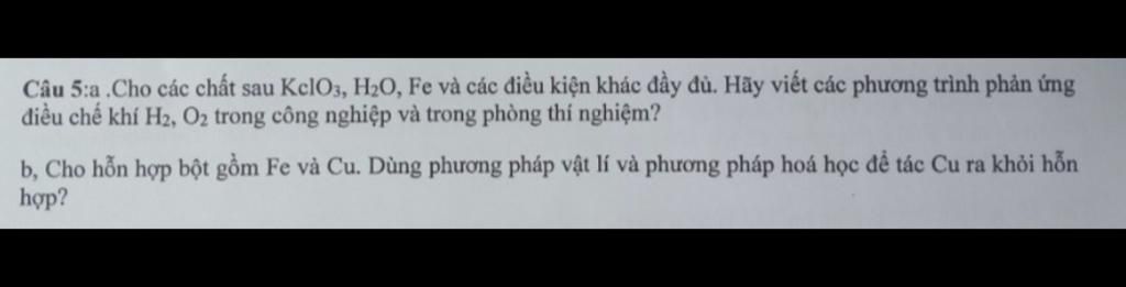 Hidro trong phản ứng giữa KClO3 và nước có xuất phát từ đâu?
