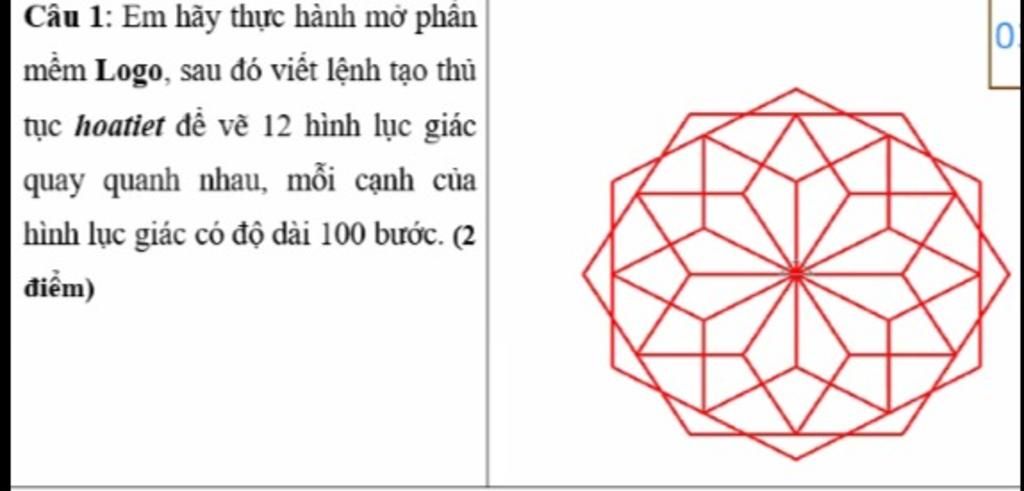 Thử thách vẽ 18 hình lục giác trong LOGO  Olm