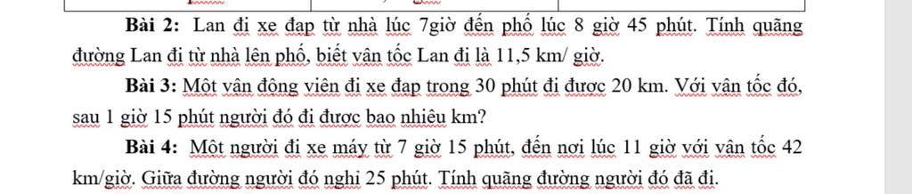 Lan cút xe đạp điện kể từ ngôi nhà khi 7giờ cho tới phố khi 8 giờ 45 phút Tính quãng lối Lan cút kể từ ngôi nhà lên phố biết véc tơ vận tốc tức thời Lan cút là 115 km #6 Lan cút xe đạp điện kể từ ngôi nhà khi 7giờ cho tới phố khi 8 giờ 45 phút Tính quãng lối Lan cút kể từ ngôi nhà lên phố biết véc tơ vận tốc tức thời Lan cút là 115 km