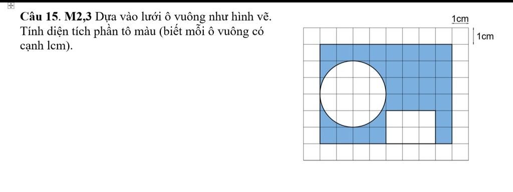 Cho hình chữ nhật và hình vuông có kích thước như hình vẽ