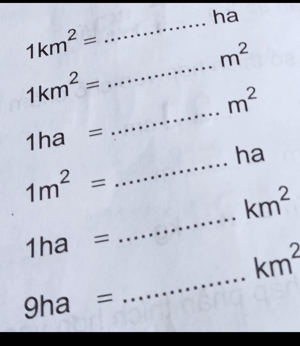 1km Ha 1km M2 1ha M2 1m Ha 1ha Km 9ha Km2 3d 1km Ha 1km M2 1ha M2 1m Ha 1ha Km 9ha Km2 3d
