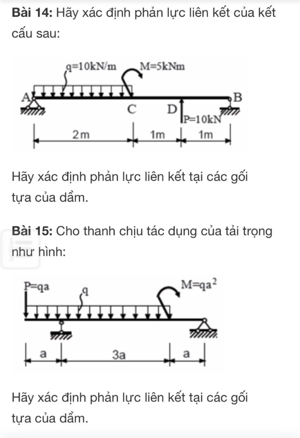 Cẩm nang bài tập xác định phản lực liên kết cho người mới bắt đầu