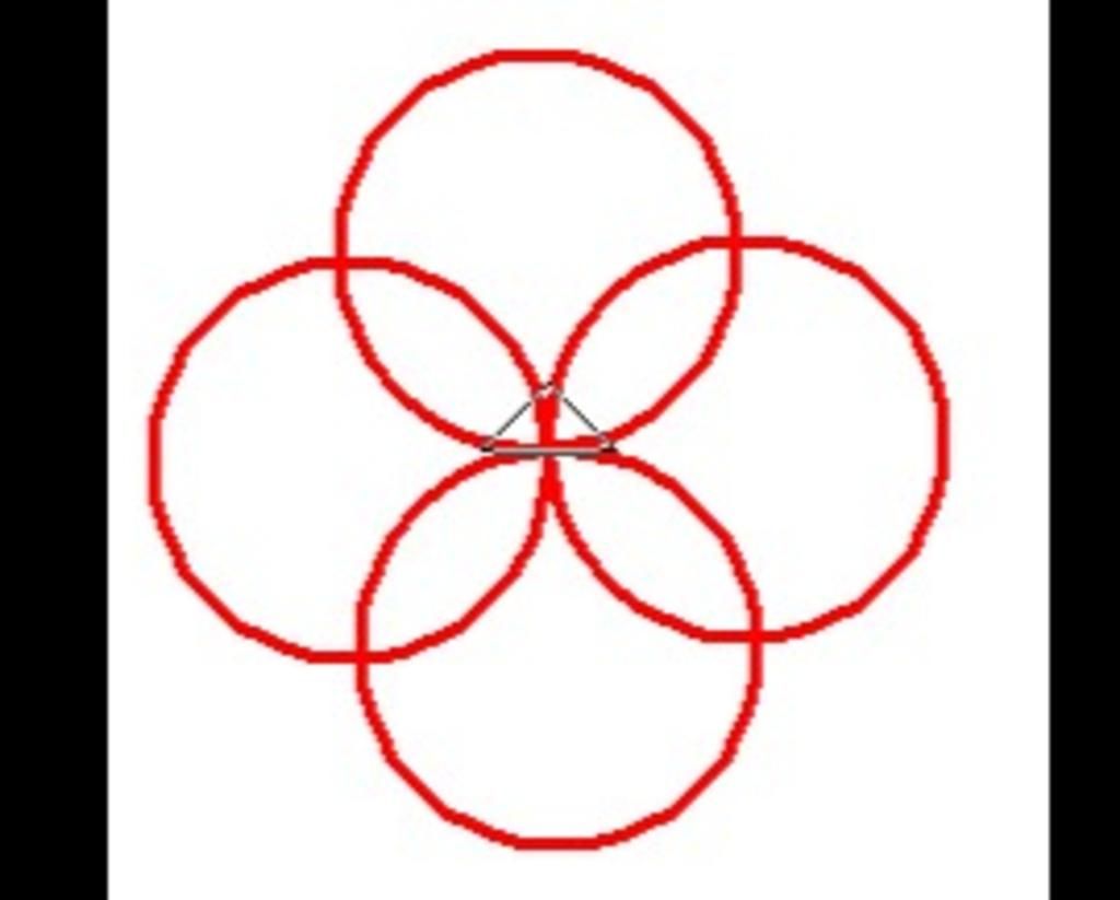 Cách vẽ 4 hình tròn trong logo như thế nào?