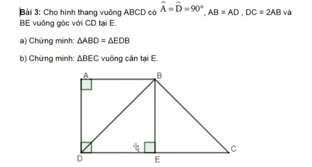 LỜI GIẢI Một thửa ruộng hình thang vuông có đáy nhỏ AB  30m đáy lớn DC   60m  Tự Học 365