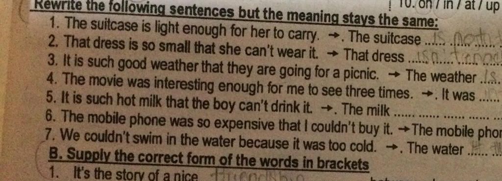 Rewrite the following sentences but the meaning stays the same: tanod 1 ...