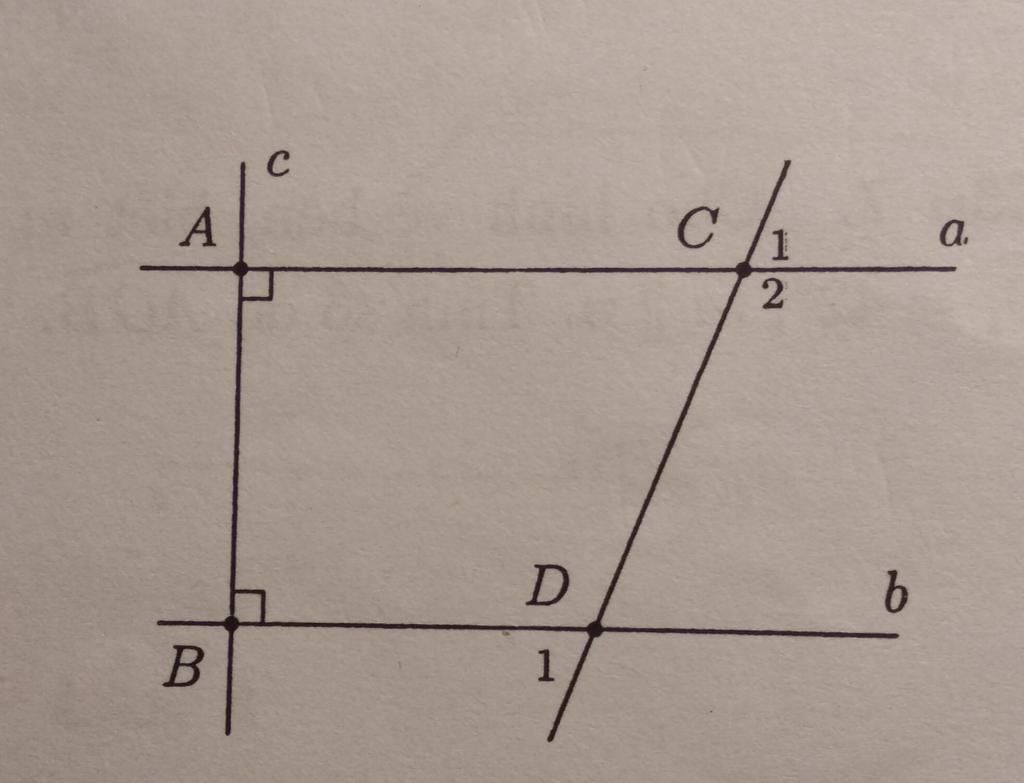 cho hình vẽ bên a. Vì sao a//b b. Biết góc D1= 65 độ. Tính số đo góc c1 và  C2A B С D 1 с 2 b a.