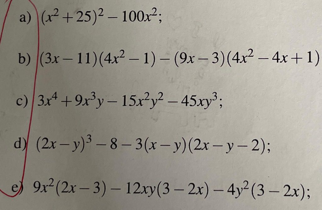 a-x-25-100x-b-3x-11-4x-1-c-3x4-9x-y-15x-y