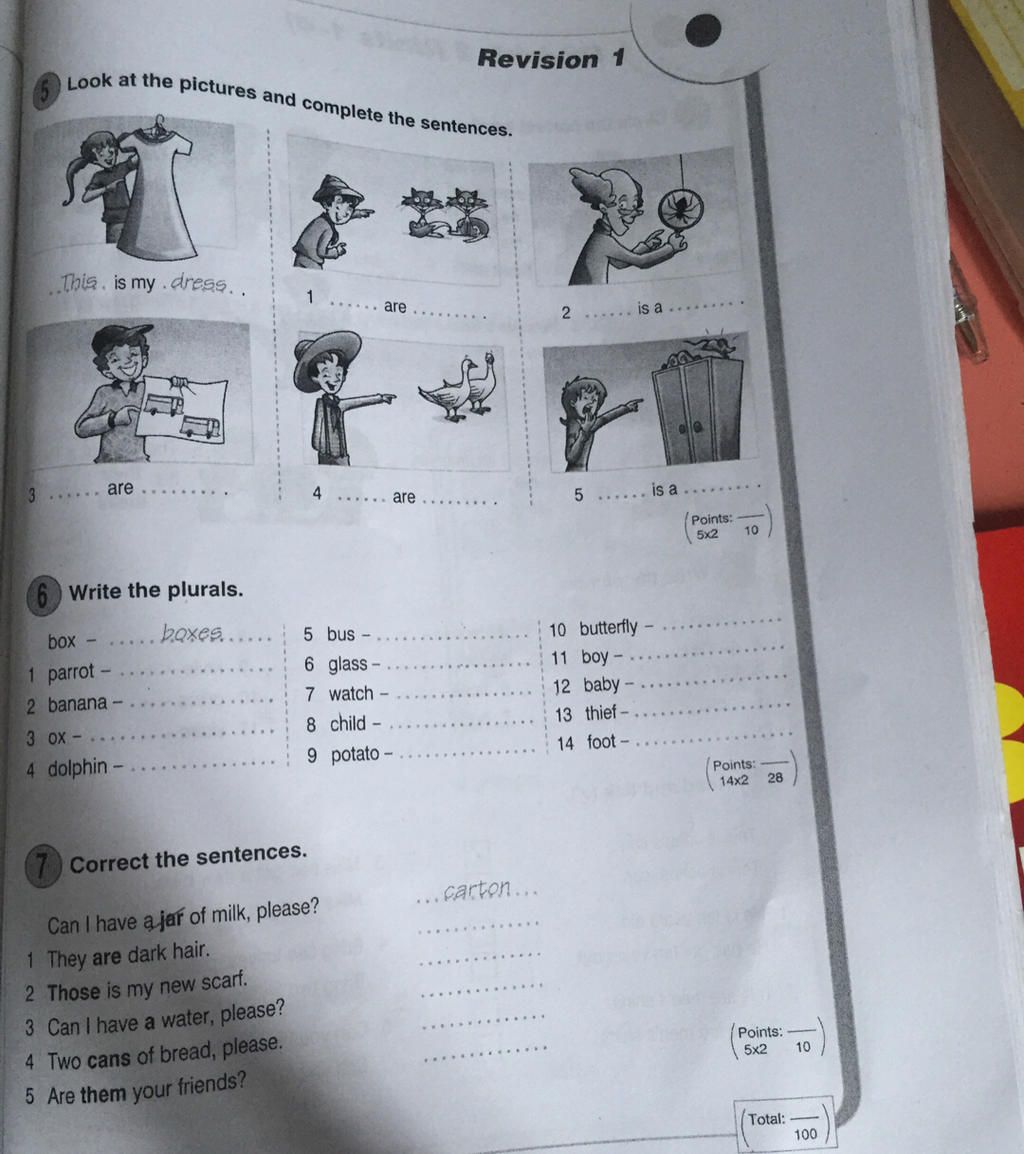 Look at the pictures and complete the sentences. This is my dress.. 3