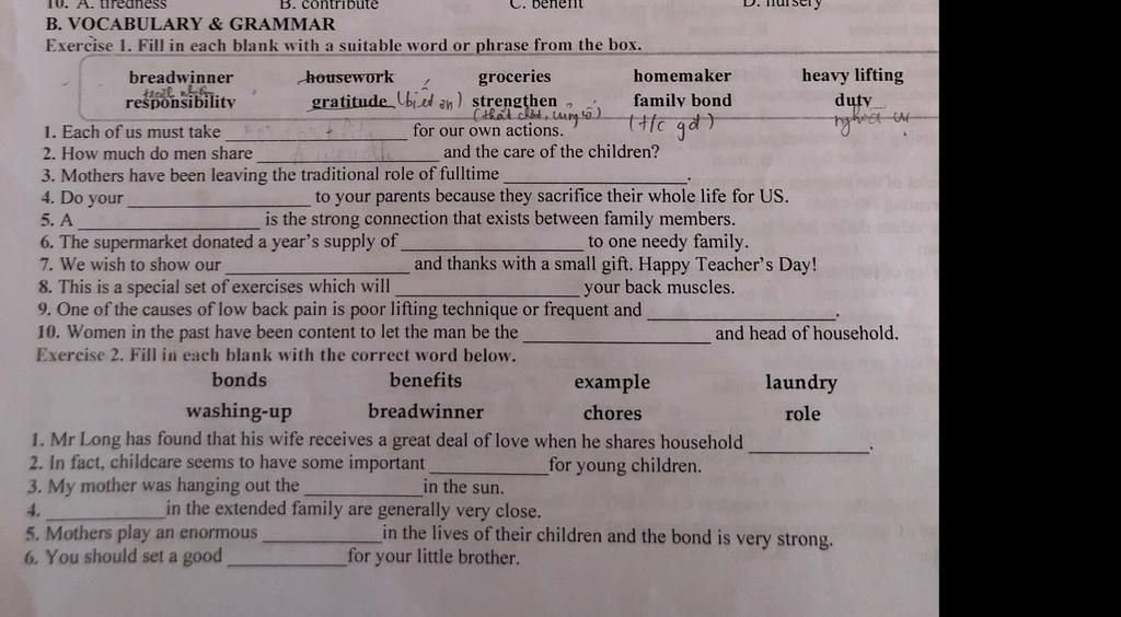 10-a-tredness-b-vocabulary-grammar-exercise-1-fill-in-each-blank