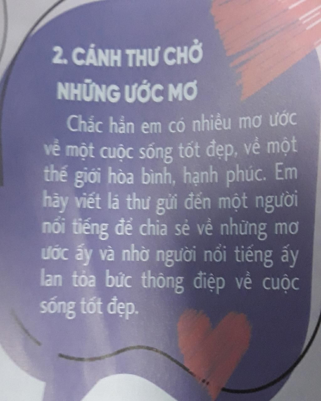 2. Cảnh Thư Chở Những Ước Mơ Chắc Hẳn Em Có Nhiều Mơ Ước Về Một Cuộc Sống  Tốt Đẹp, Về Một Thế Giới Hòa Bình, Hạnh Phúc. Em Hãy Viết Lá