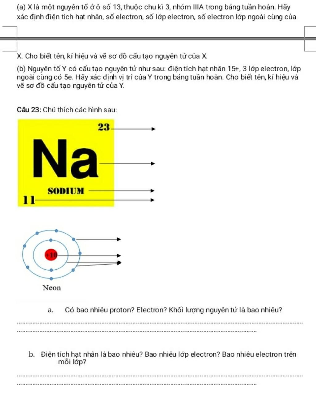 Giải bài tập Hóa 10 Bài 5 Cấu hình electron nguyên tử