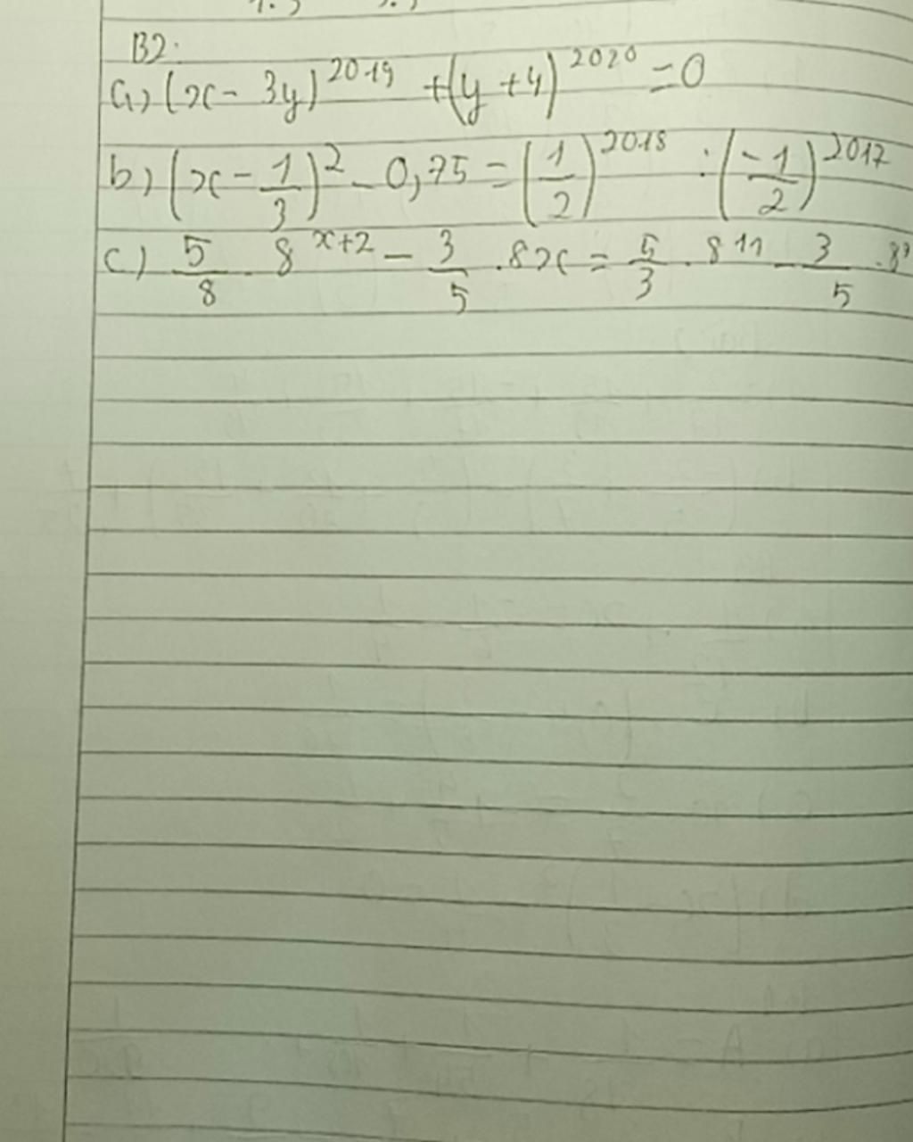 B2: (CG) (2C = 34 ) 2019 2017 b) (3x = 1/2 0,25 = 1+1)2018 :) 2 811 3 ...