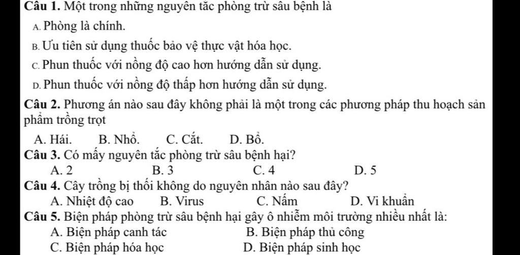 Một Trong Những Nguyên Tắc Phòng Trừ Sâu Bệnh Là: Biện Pháp Hiệu Quả Cho Nông Nghiệp