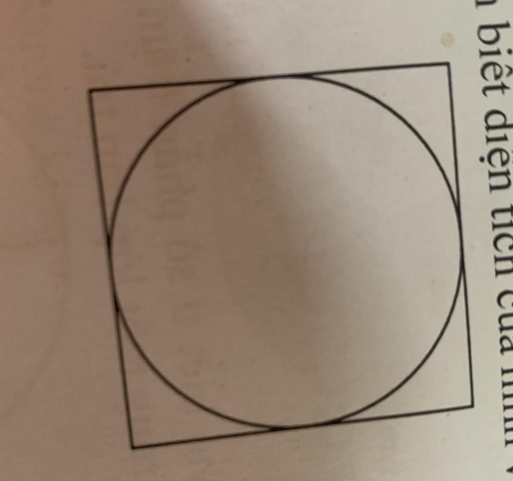 Tính diện tích của hình tròn biết diện tích của hình vuông là 12 ...