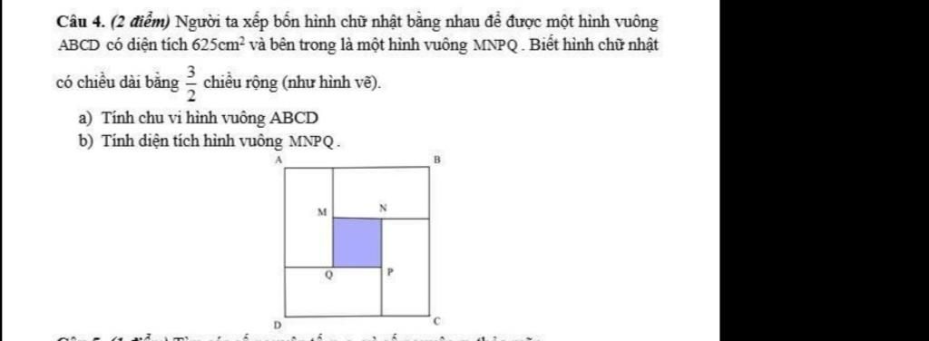 Giải vở bài tập toán 4 bài 46  Thực hành vẽ hình vuông