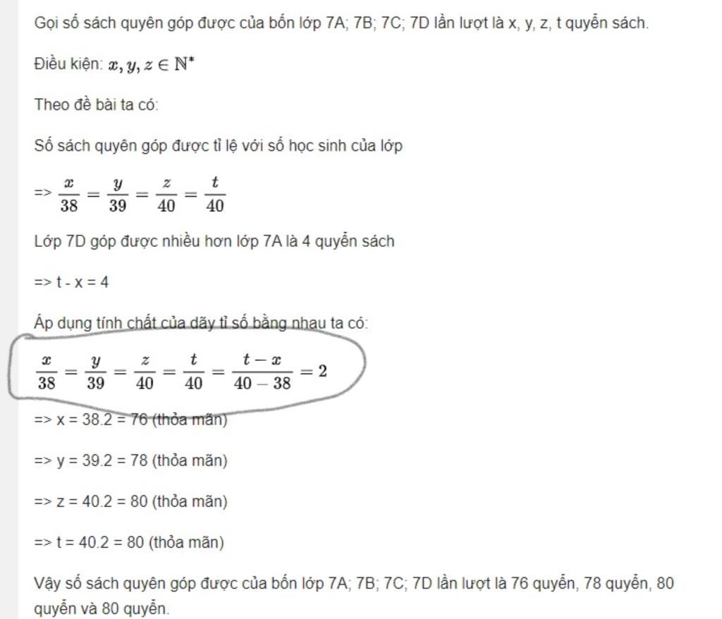 đề: Bài 6.31 (SGK trang 20): Học sinh khối lớp 7 đã quyên góp được một ...