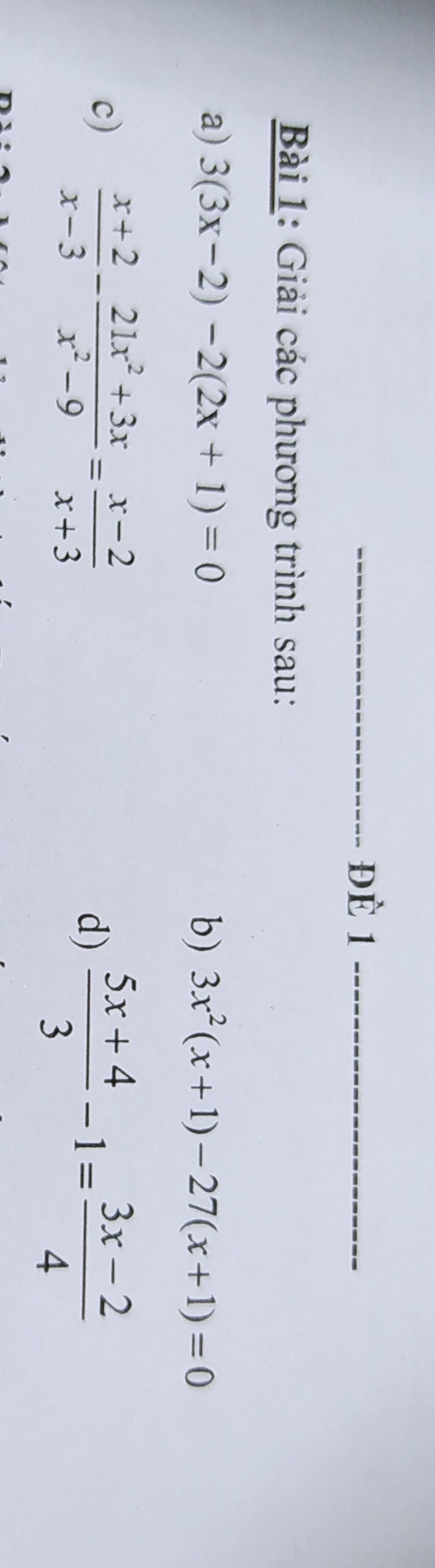 B i 1 Gi i C c Ph ng Tr nh Sau A 3 3x 2 2 2x 1 0 C X 2 21x b-i-1-gi-i-c-c-ph-ng-tr-nh-sau-a-3-3x-2-2-2x-1-0-c-x-2-21x