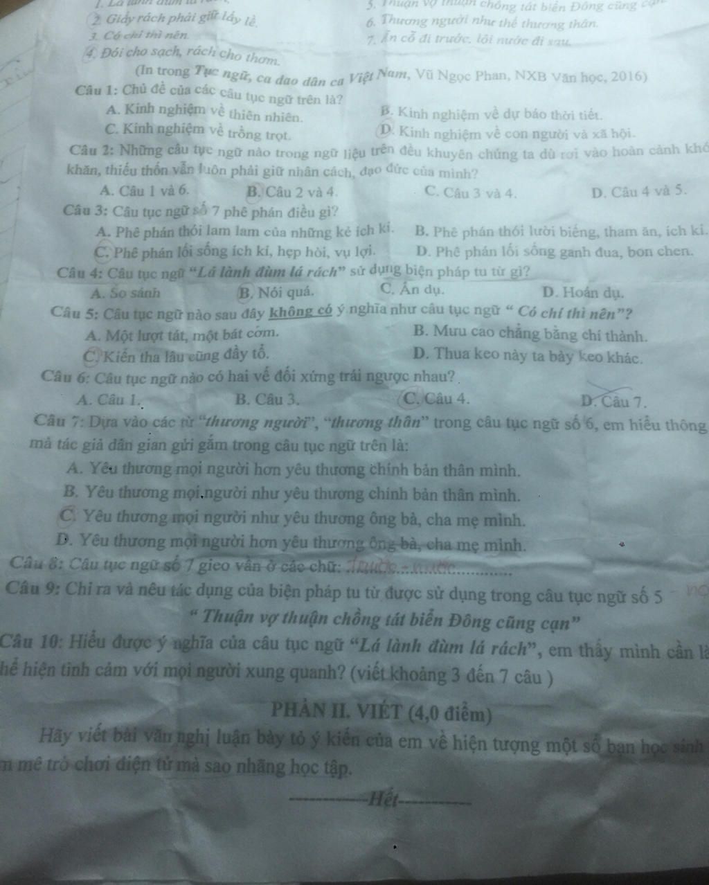 2 Giáy rách phải giữ lấy là I có chủ thì nên thuận với t chồng tát biển ...