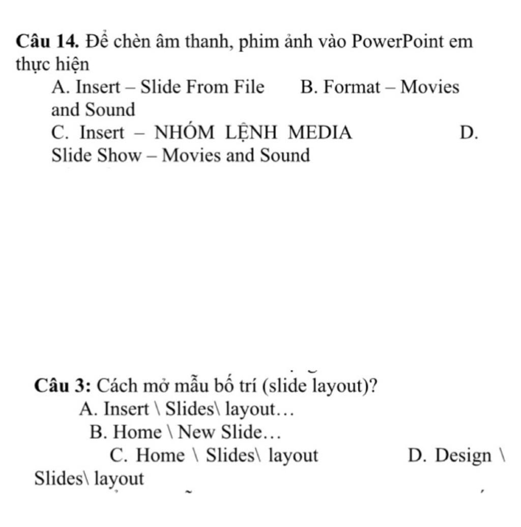 C u 14 ch n m thanh phim nh v o powerpoint em th c hi n a