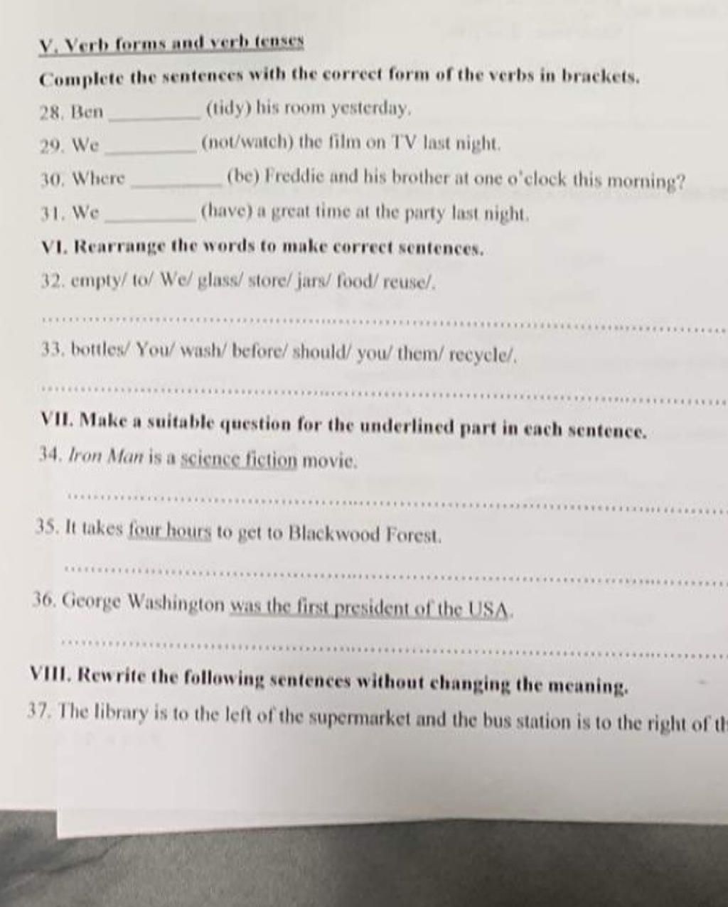 v-verb-forms-and-verb-tenses-complete-the-sentences-with-the-correct-form-of-the-verbs-in