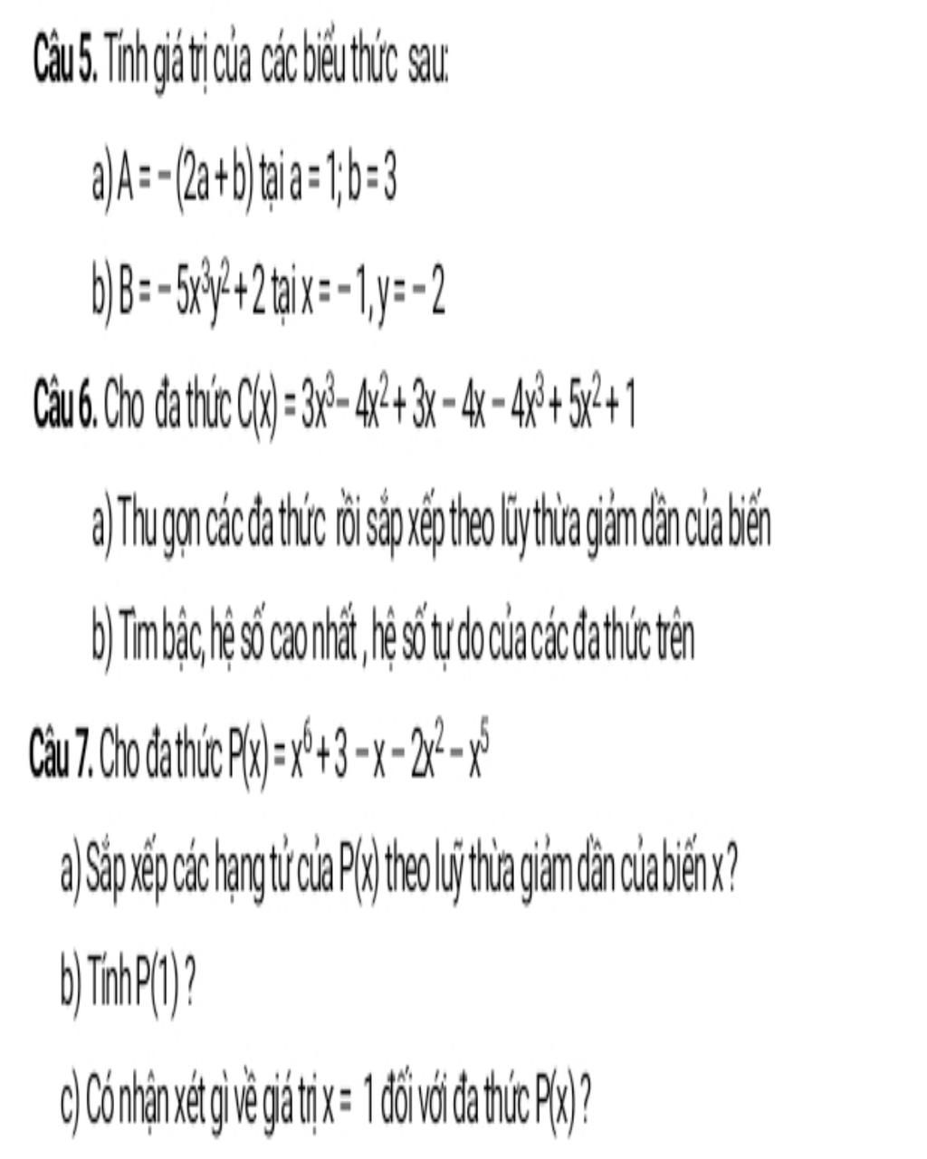 C u 5 T nh Gi T C a C c Bi u Th c Sau A A 2a b Taia 1 B 3 B B c-u-5-t-nh-gi-t-c-a-c-c-bi-u-th-c-sau-a-a-2a-b-taia-1-b-3-b-b