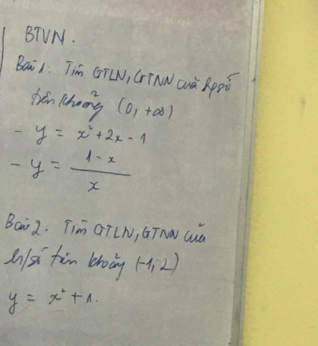 BTVN B i 1 T m GTLN GTNN C a Ngu Tren chrong 0 00 Y X 2x Btvn b i 1 t m gtln gtnn c a ngu tren chrong 0 00 y x 2x