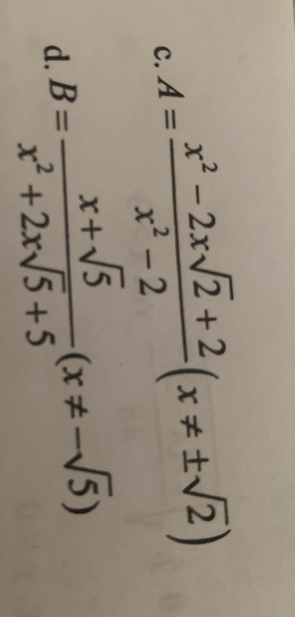 C A X 2x 2 x X 2 X 5 X 2x 5 5 x 5 D B c-a-x-2x-2-x-x-2-x-5-x-2x-5-5-x-5-d-b
