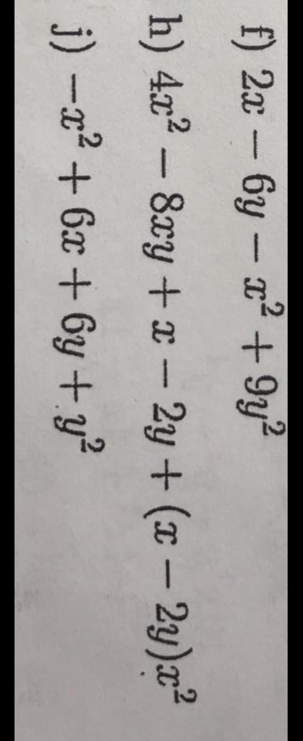F 2x 6y X 9y2 H 4x 8xy X 2y x 2y x2 J x 6x f-2x-6y-x-9y2-h-4x-8xy-x-2y-x-2y-x2-j-x-6x