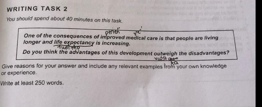 consequences of improved medical care ielts essay