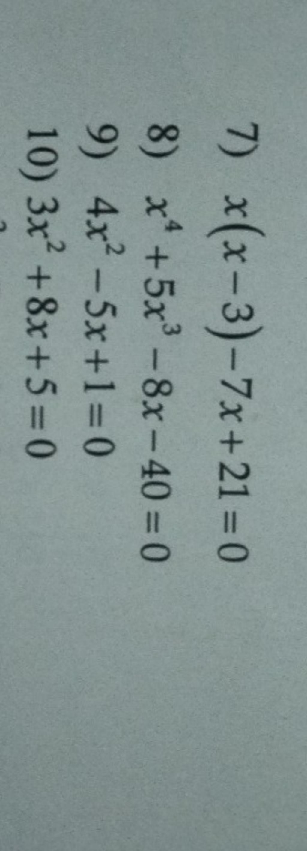 7-x-x-3-7x-21-0-8-x-5x-8x-40-0-9-4x-5x-1-0-10-3x-8x-5-0