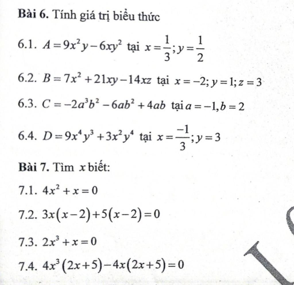 B i 6 T nh Gi Tr Bi u Th c 6 1 A 9x y 6xy T i X 1 y 3 6 2 B 7x b-i-6-t-nh-gi-tr-bi-u-th-c-6-1-a-9x-y-6xy-t-i-x-1-y-3-6-2-b-7x