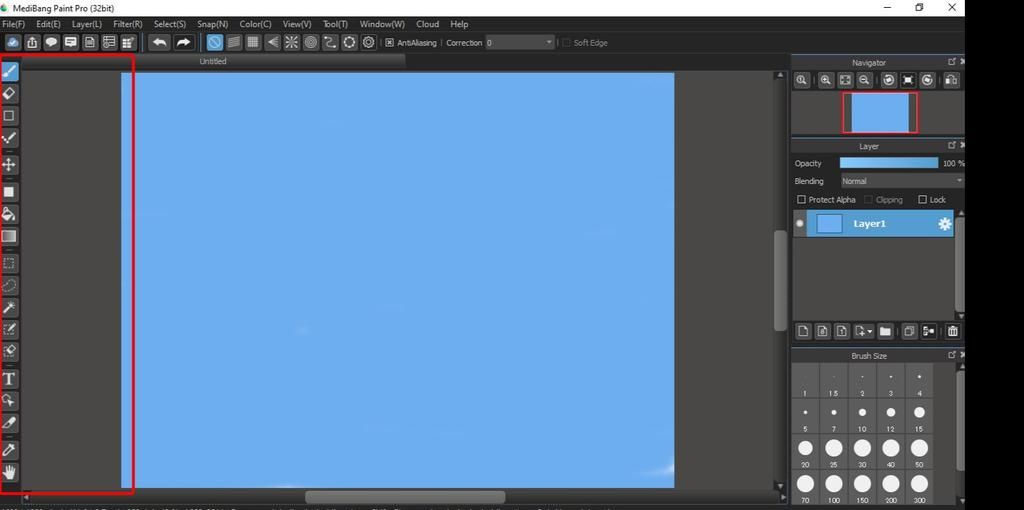 MediBang Paint Pro (32bit) File(F) Edit(E) Layer(L) Filter(R) Select(S