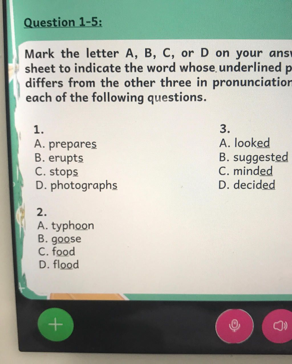 . 3. 4. A. Prepares A. Looked A. Unidentified B. Erupts B. Suggested B ...