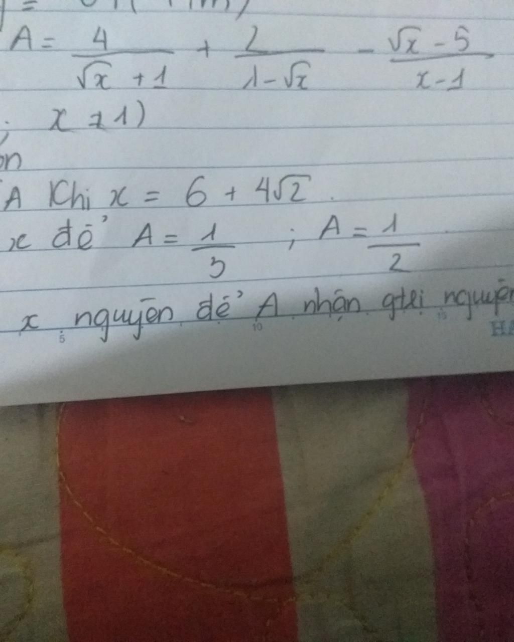 "A = 4 √x + 1 x X = 1) +2 1-√√z ; on "A Chi x = e de' A = 1 6 + 4√2 A ...