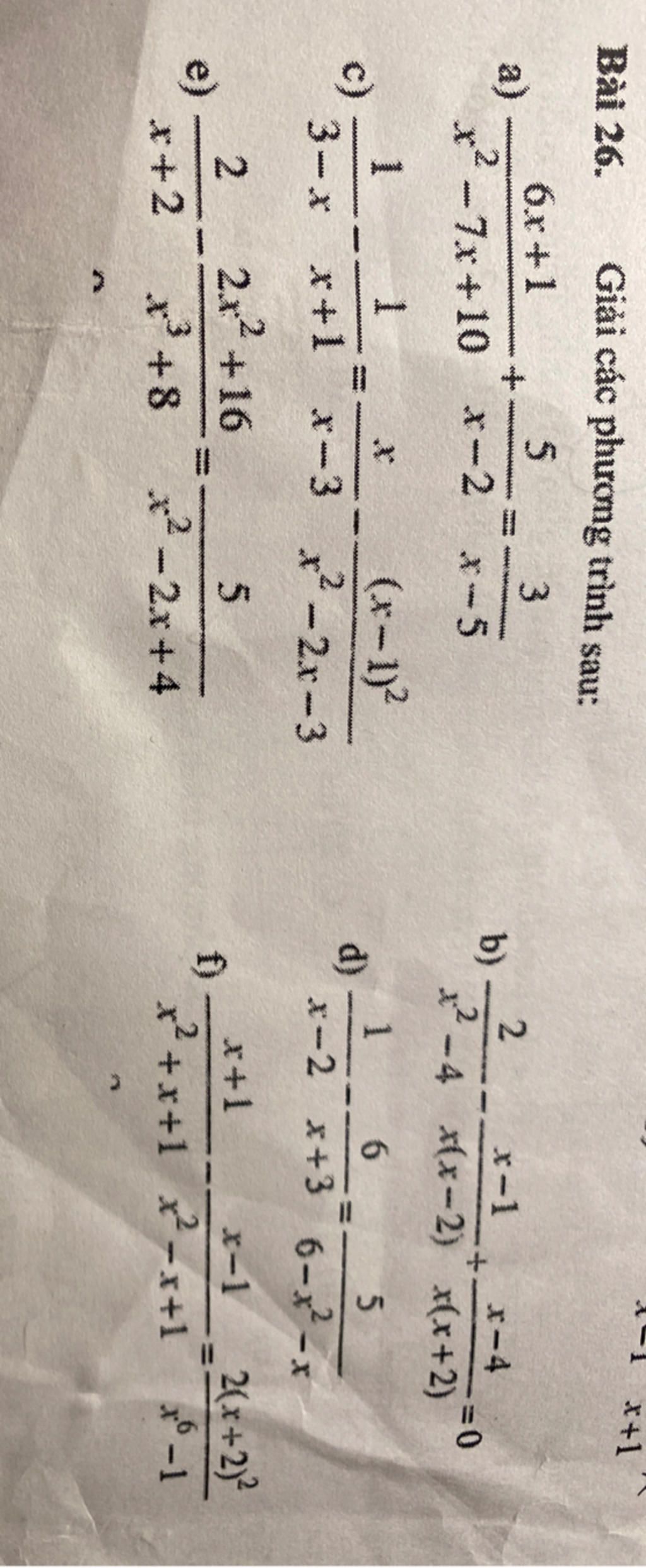 x-1-b-i-26-gi-i-c-c-ph-ng-tr-nh-sau-6x-1-5-3-2-a-x-1-x-7x-10-1-1-x