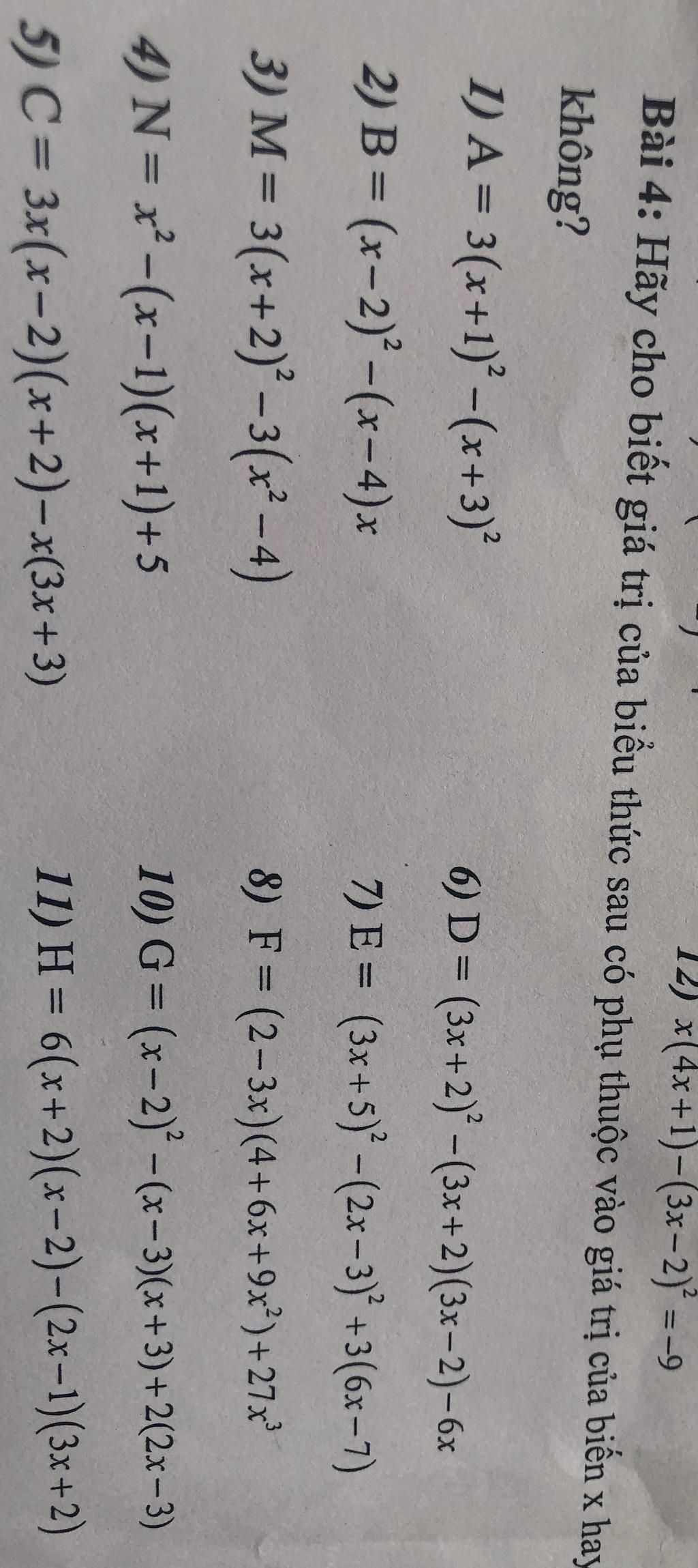 x-4x-1-3x-2-9-b-i-4-h-y-cho-bi-t-gi-tr-c-a-bi-u-th-c-sau-c-ph