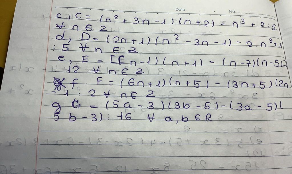 Date No.. CC = (n² + 3n-1) (n + 2) = 3 #ne 2 +25 d, D= (an+1)(n?-301-31 ...