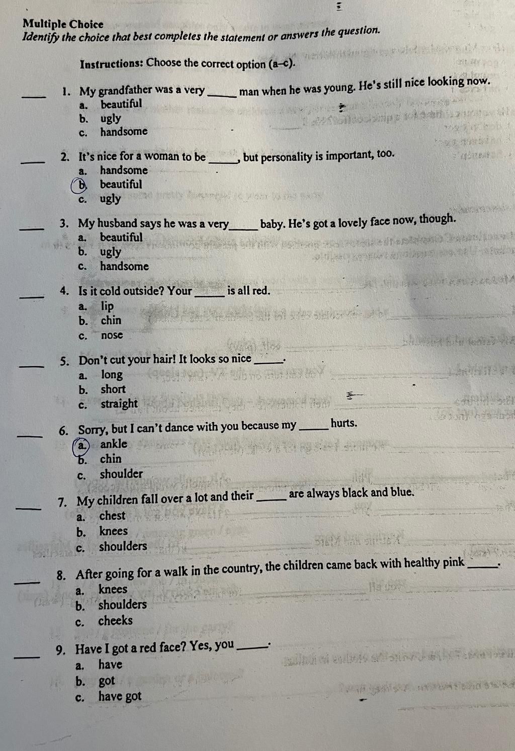 Multiple Choice Identify the choice that best completes the statement ...
