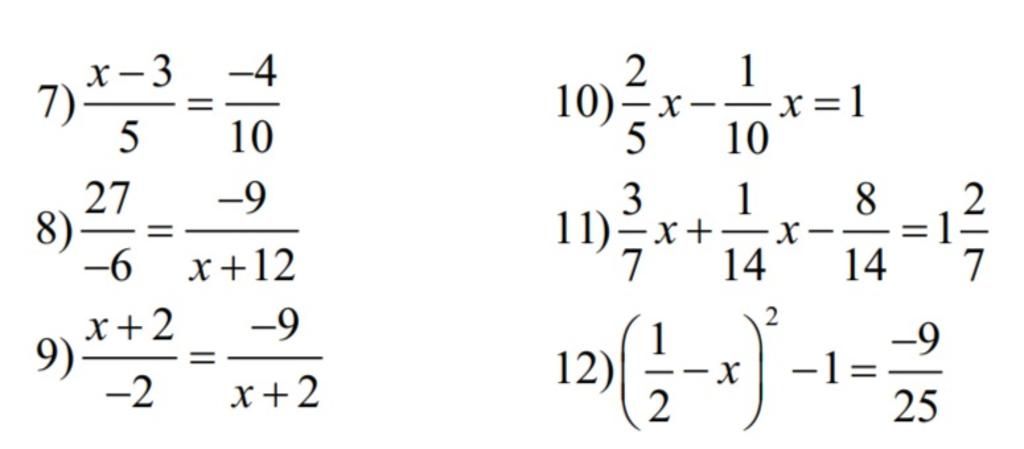 7) 8) 9) x-3 27 5 -6 = x+2 -2 = -4 10 -9 x+12 = -9 x+2 x=1 1002-1 5 - 8 ...