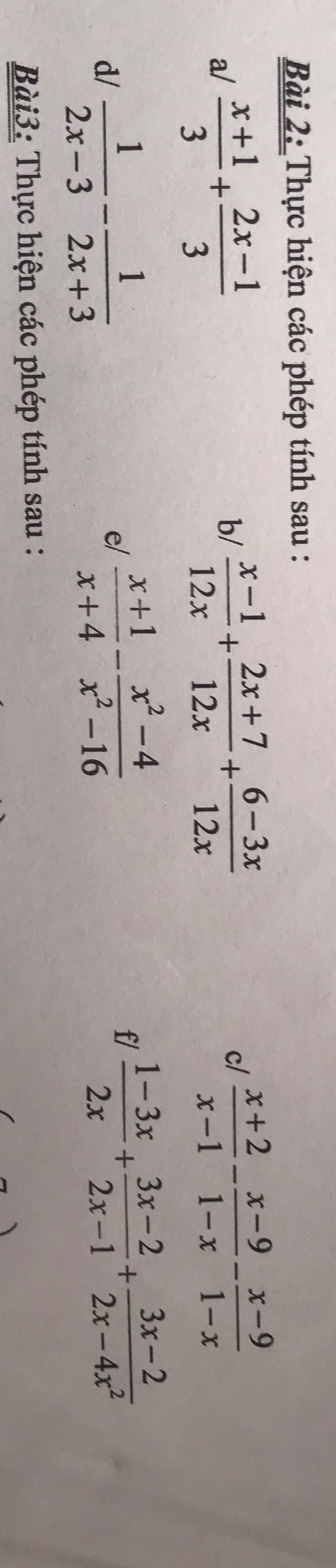 B i 2 Th c Hi n C c Ph p T nh Sau X 1 2x 1 A 3 3 1 1 D X 1 2x 7 b-i-2-th-c-hi-n-c-c-ph-p-t-nh-sau-x-1-2x-1-a-3-3-1-1-d-x-1-2x-7