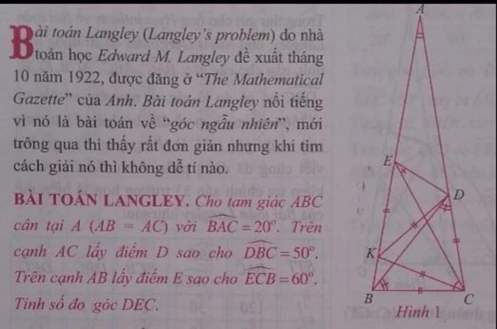 ài toán Langley (Langley's problem) do nhà Bian học Edward An Langley ...