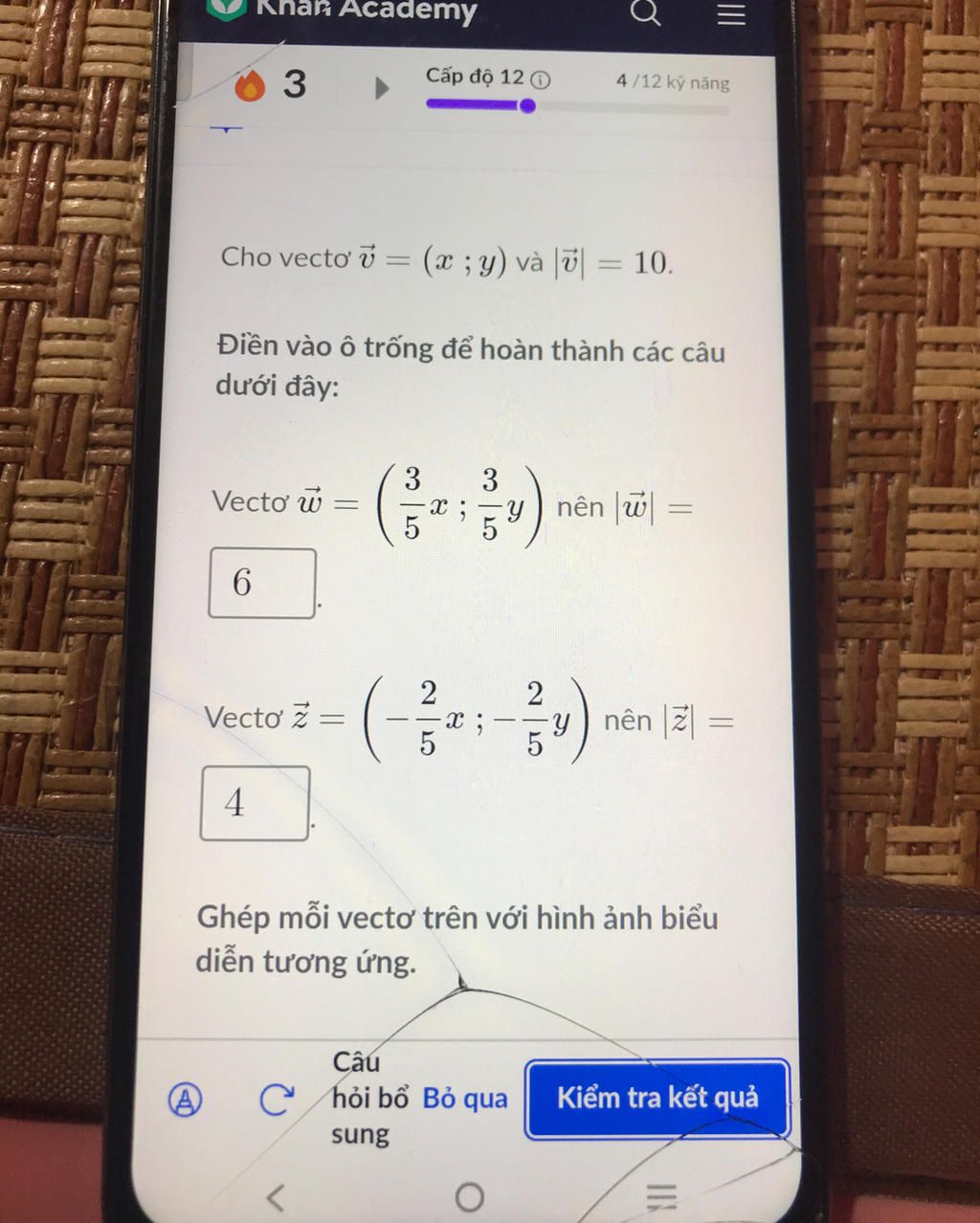 Vector W6 A Khan Academy ว 3 Cấp độ 12 ( 4 / 12 kỹ năng Cho vectơ 0 = (2 ; y) và ...