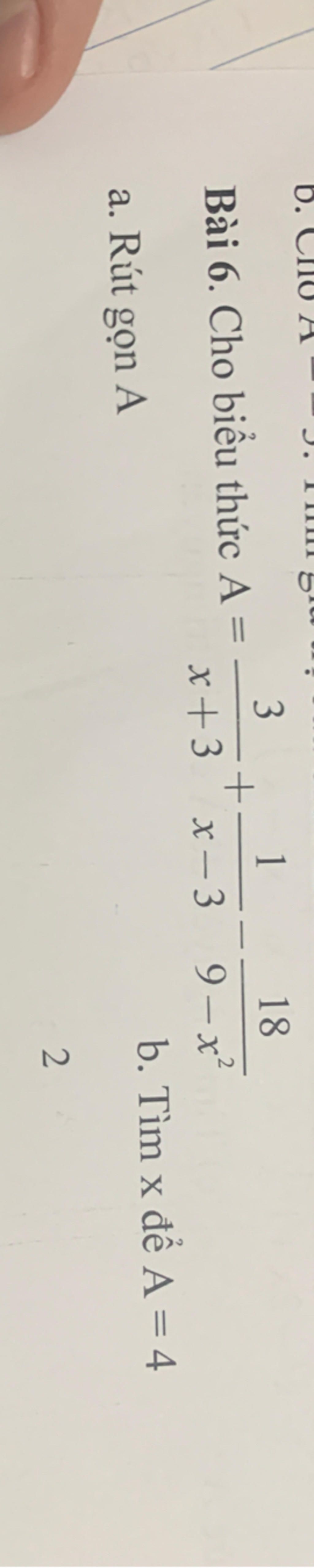 1 18 X 3 X 3 9 x D D B i 6 Cho Bi u Th c A A R t G n A 3 B 1-18-x-3-x-3-9-x-d-d-b-i-6-cho-bi-u-th-c-a-a-r-t-g-n-a-3-b