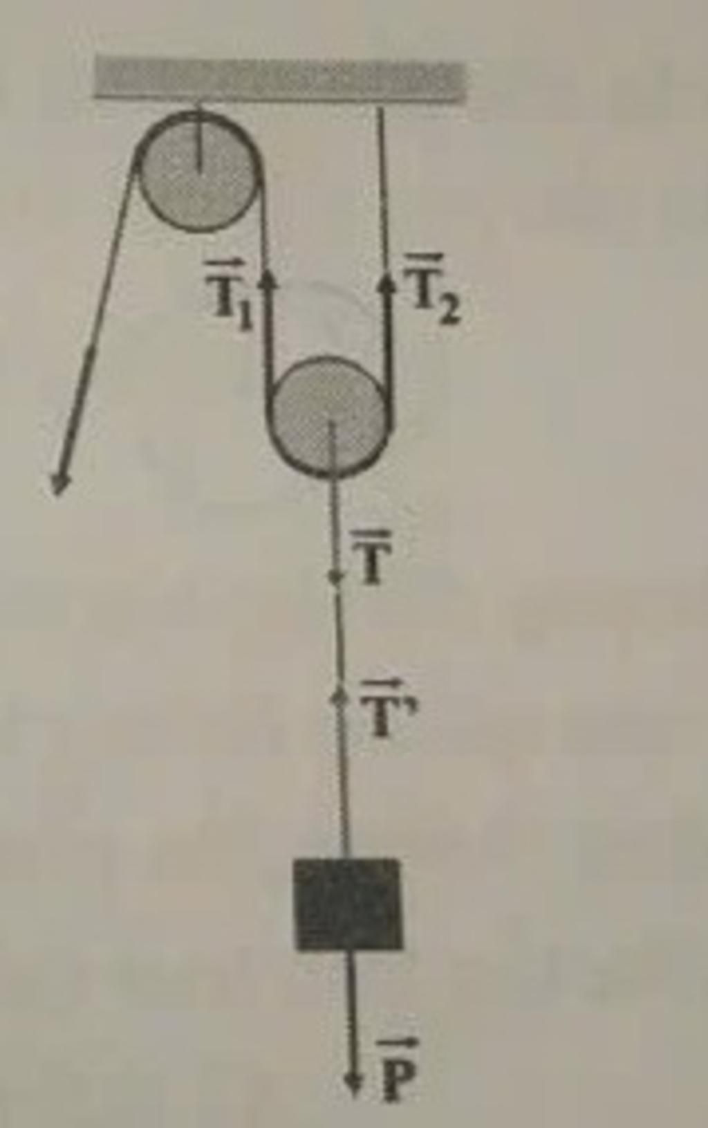 Cho hệ ròng rọc dưới đây, dây nối nhẹ và khối lượng không đáng kể, vật ...